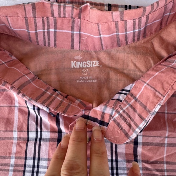 Kingsize Mens Button up Shirts Short Sleeve 4XL TALL LOT 4 - Picture 5 of 9